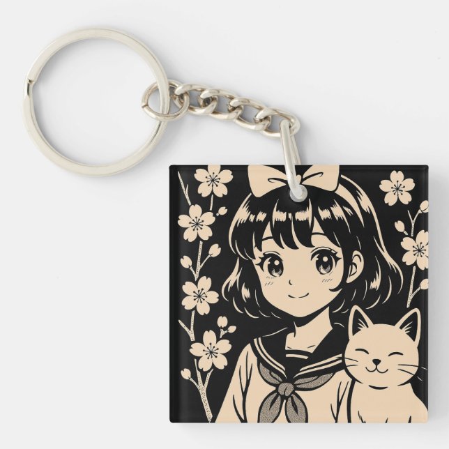 Sakura Whiskers Keychain (Framsidan)