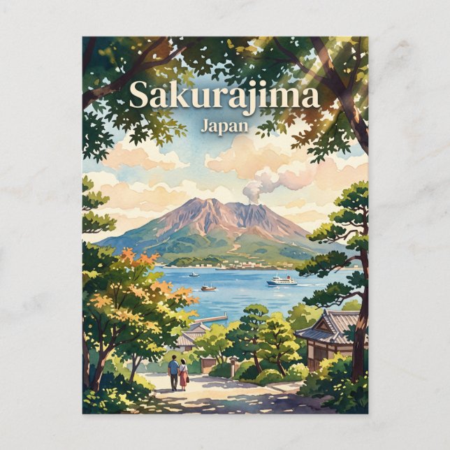 Sakurajima Japan Vykort (Framsida)
