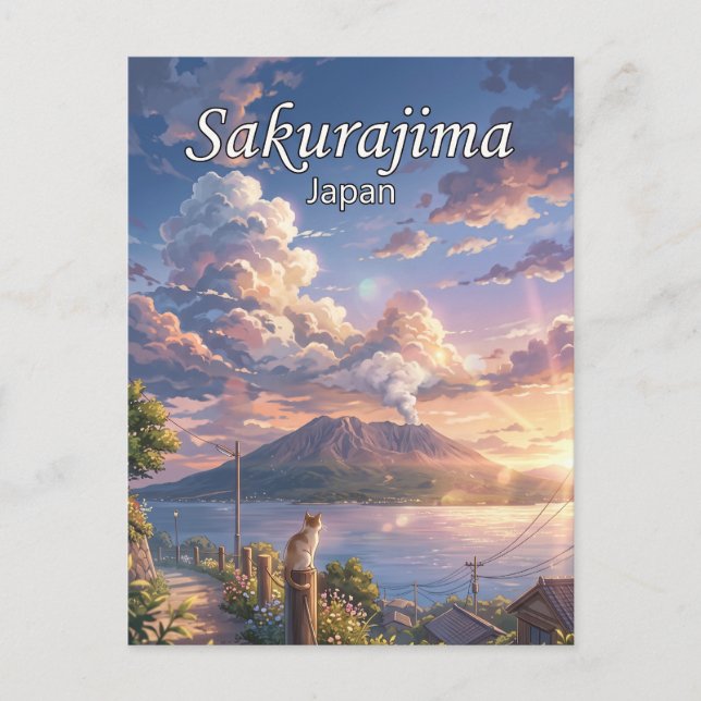 Sakurajima Japan Vykort (Framsida)