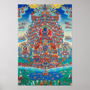 Sakya Refuge Träd Poster