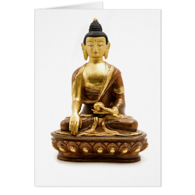 Sakyamuni Buddha Hälsningskort (Framsidan)