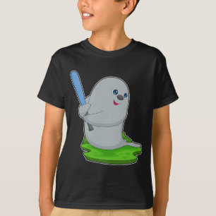 Säl Baseball Basebollträ T Shirt