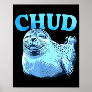 Säl Chud Vintage Rolig Söt Säl Meme Djur Poster