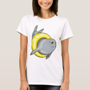 Säl Simmande Uppblåsbar flotte Sommar T Shirt