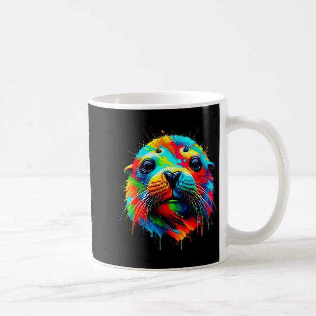 Säl Sjölejon  Kaffemugg (Höger)