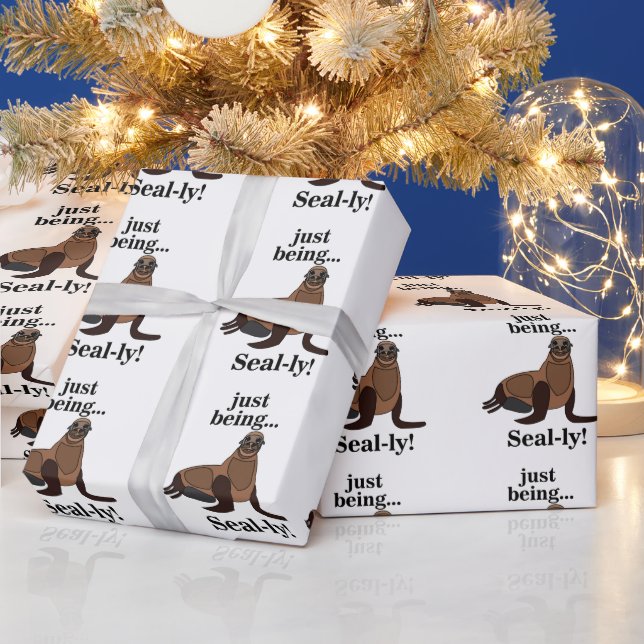 Säl Skämt Pinnipeder Presentpapper (Helgdagar)