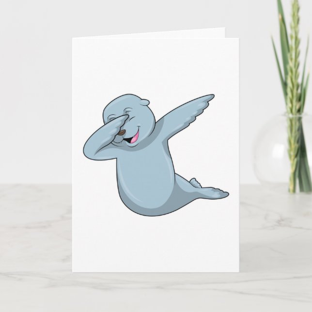 Säl vid Hip Hop-dans Dab Kort (Framsida)