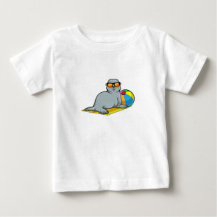 Säl vid solbad med Vatten polo T Shirt