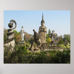 Sala Keo Kou, Nong Khai, Thailand Poster