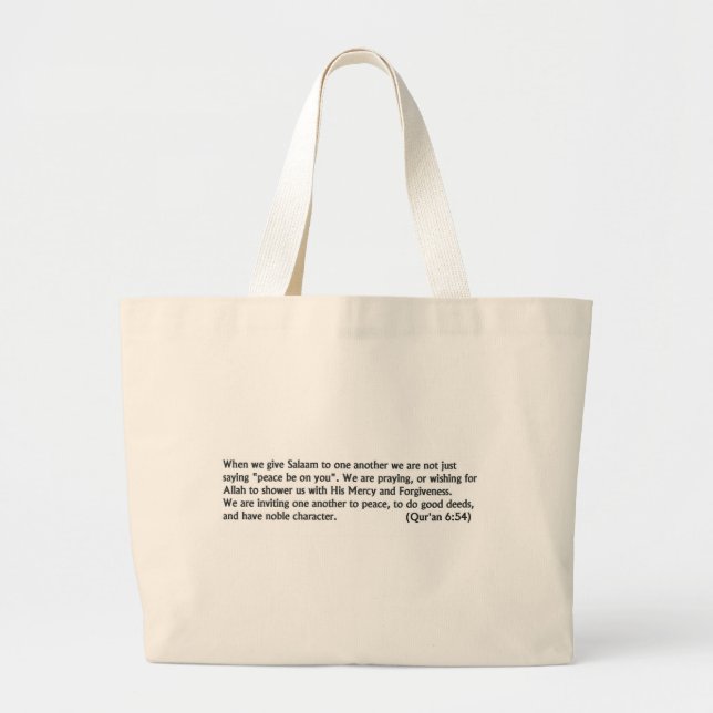 Salaam Message Bag Jumbo Tygkasse (Framsidan)