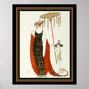 "Salabaccha" 1927 Barbier Art Deco Skriv ut 16 x 2 Poster