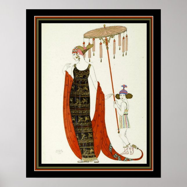 "Salabaccha" 1927 Barbier Art Deco Skriv ut 16 x 2 Poster (Framsidan)