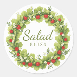 Salad Bliss Runt Klistermärke