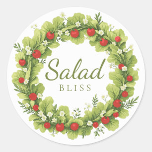 Salad Bliss Runt Klistermärke