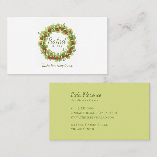 Salad Bliss Visitkort (Fram/baksida)
