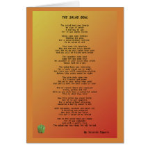Salad Bowl Blank Greeting Card