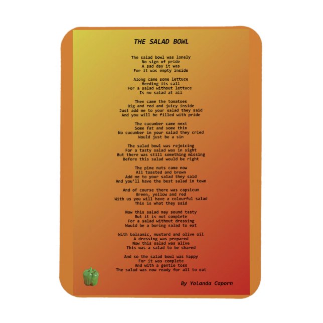 Salad Bowl Flexible Magnet (Vertikal)