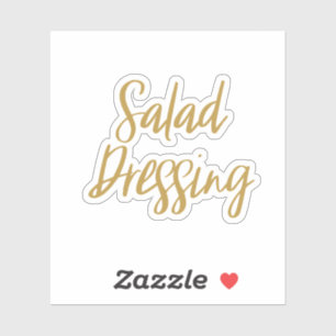 Salad Dressing Storage-etikett Klistermärken