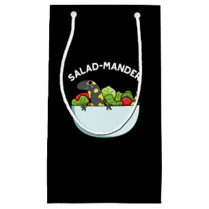 Salad-mander Funny Salamander Animal Pun Mörk BG