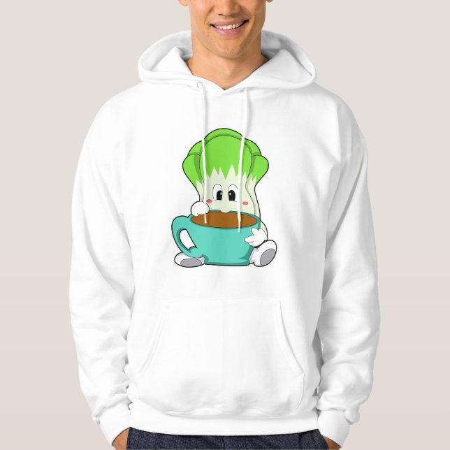 Salad med Kopp i kaffe Hoodie (Framsida)