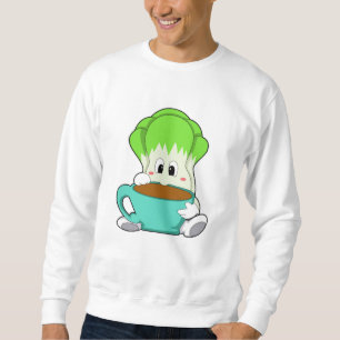 Salad med Kopp i kaffe Lång Ärmad Tröja