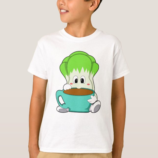 Salad med Kopp i kaffe T Shirt (Framsida)