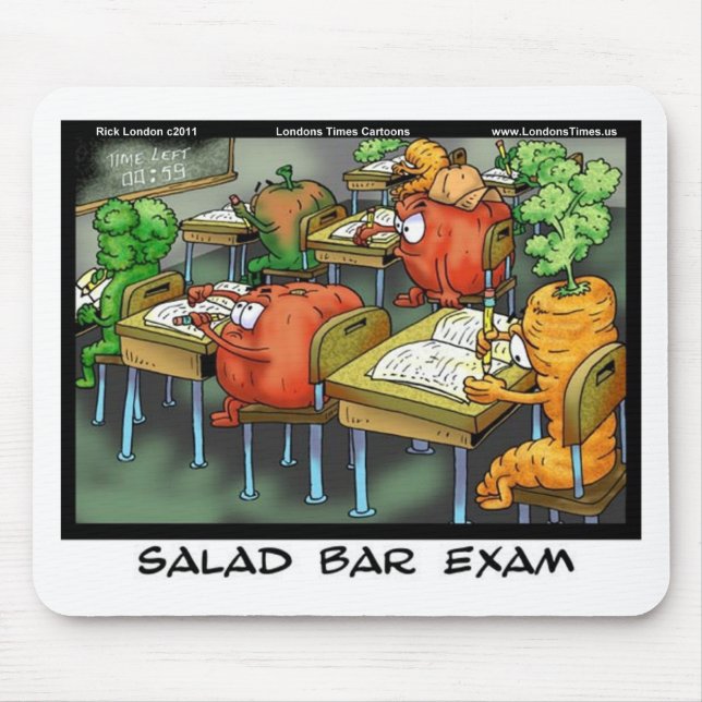 Salad Pub Exam Funny ger Tees-kort och Mugg Musmatta (Framsidan)
