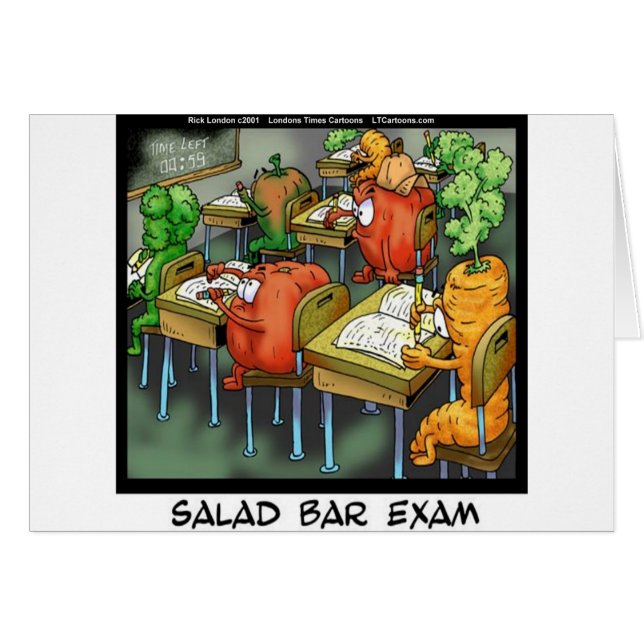 Salad Pub Exam Funny Hälsningskort (Framsidan Horizontal)