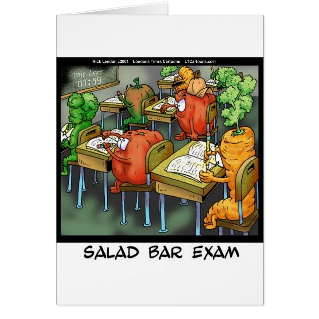 Salad Pub Exam Funny Hälsningskort (Framsidan)
