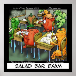 Salad Pub Exam Funny Vegan Lawyer Poster