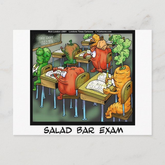 Salad Pub Exam Funny Vykort (Framsida)
