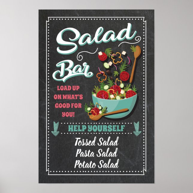 Salad Pub Party-tecken Poster (Framsidan)