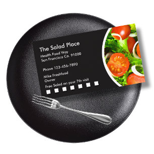Salad Restaurant Business Card Lojalitetskort