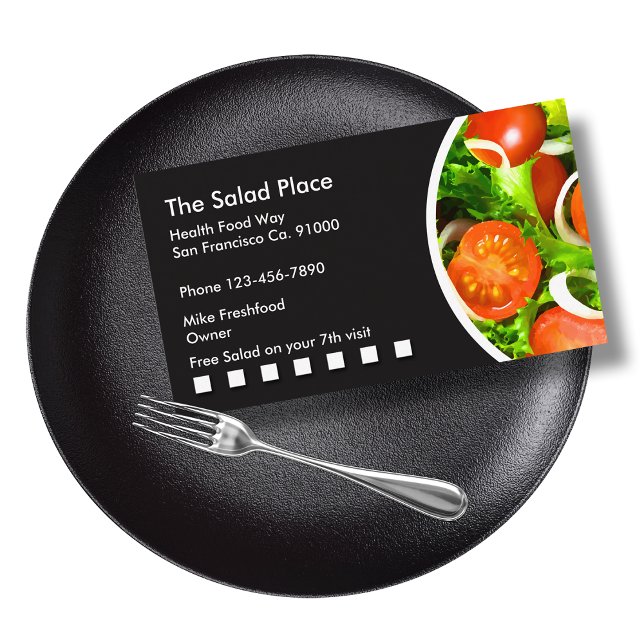 Salad Restaurant Business Card Lojalitetskort (Skapare uppladdad)