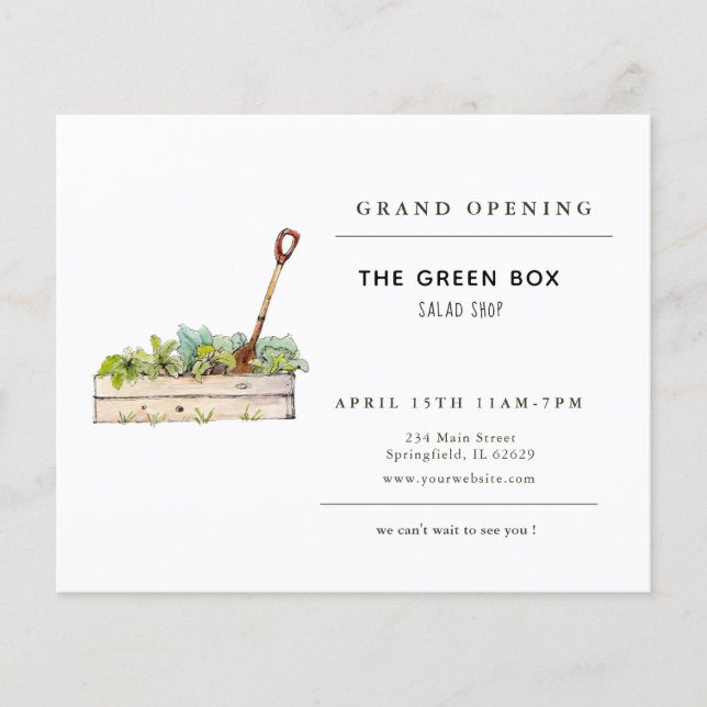 Salad Restaurant Grand Öppning Flygblad (Framsidan)