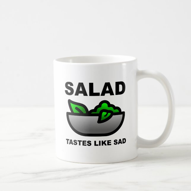 Salad Tastes som Ledsen Funny Mug Kaffemugg (Höger)