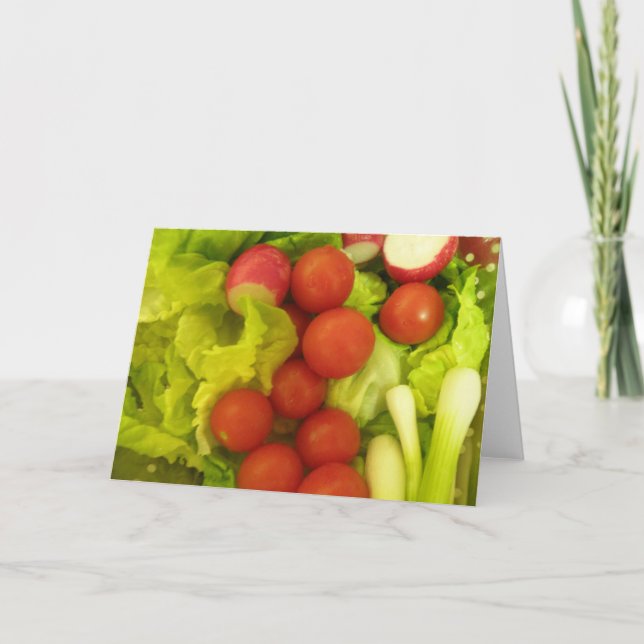 Salad Vegetables-gratulationskort Kort (Framsida)