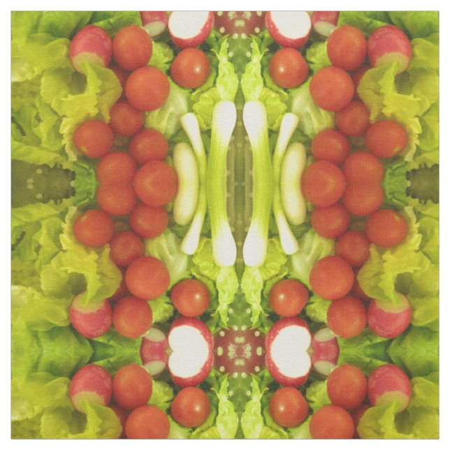 Salad Vegetables Patterned Craft Fabric Tyg (Provkarta)