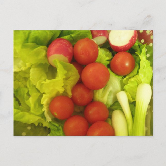 Salad Vegetables vycard Vykort (Framsida)