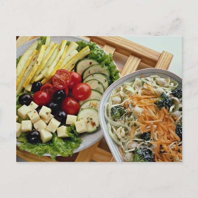 Salads dining alfresco vykort (Framsida)