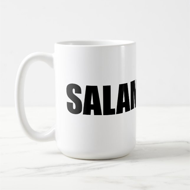 Salam arabiskt ord för fred kaffemugg (Vänster)