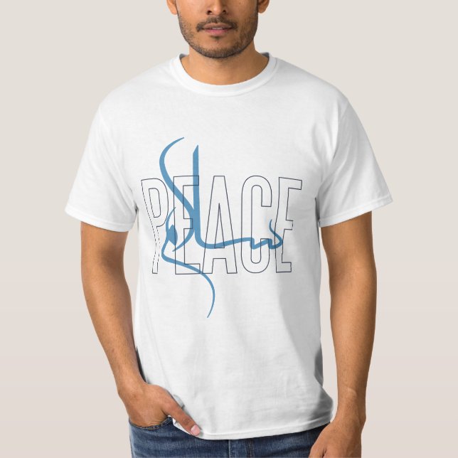 Salam Peace Arabiska Calligraphy T-Shirt (Framsida)