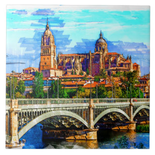  Salamanca / Castile och Leon, Spanien. Kakelplatta
