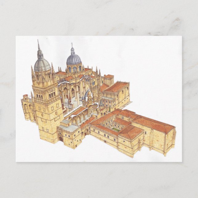 Salamanca Cathedral. Spanien Vykort (Framsida)