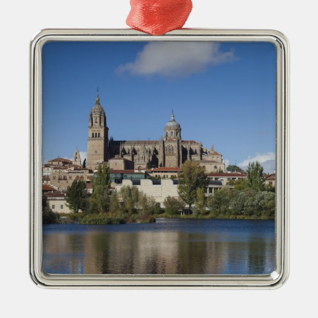 Salamanca-katedralerna och staden julgransprydnad metall (Framsidan)
