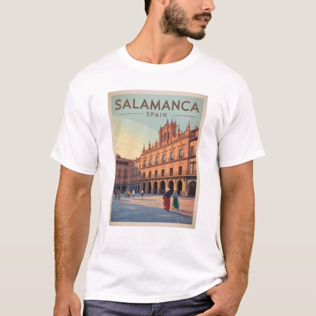 Salamanca Spanien T Shirt (Framsida)
