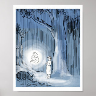 Salamandar Kung Skriv ut Poster