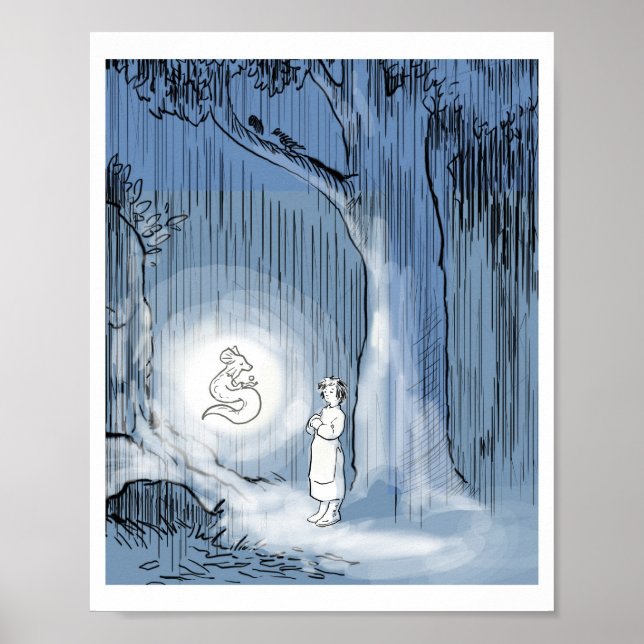 Salamandar Kung Skriv ut Poster (Framsidan)