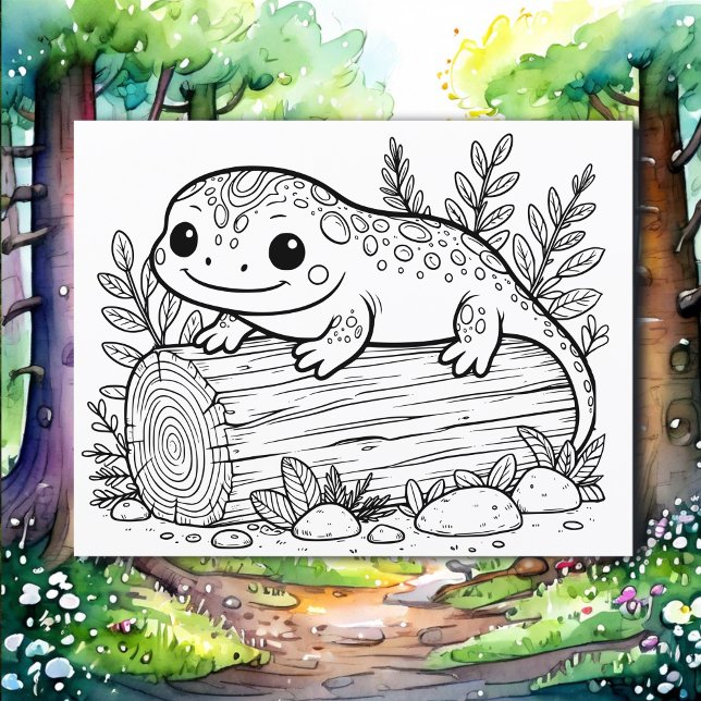 Salamander | Färgsida för barn (Skapare uppladdad)