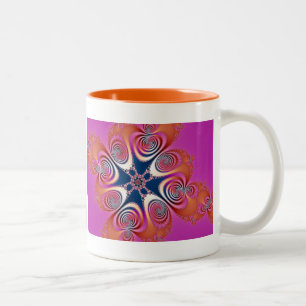 Salamander - Fractal Art Två-Tonad Mugg